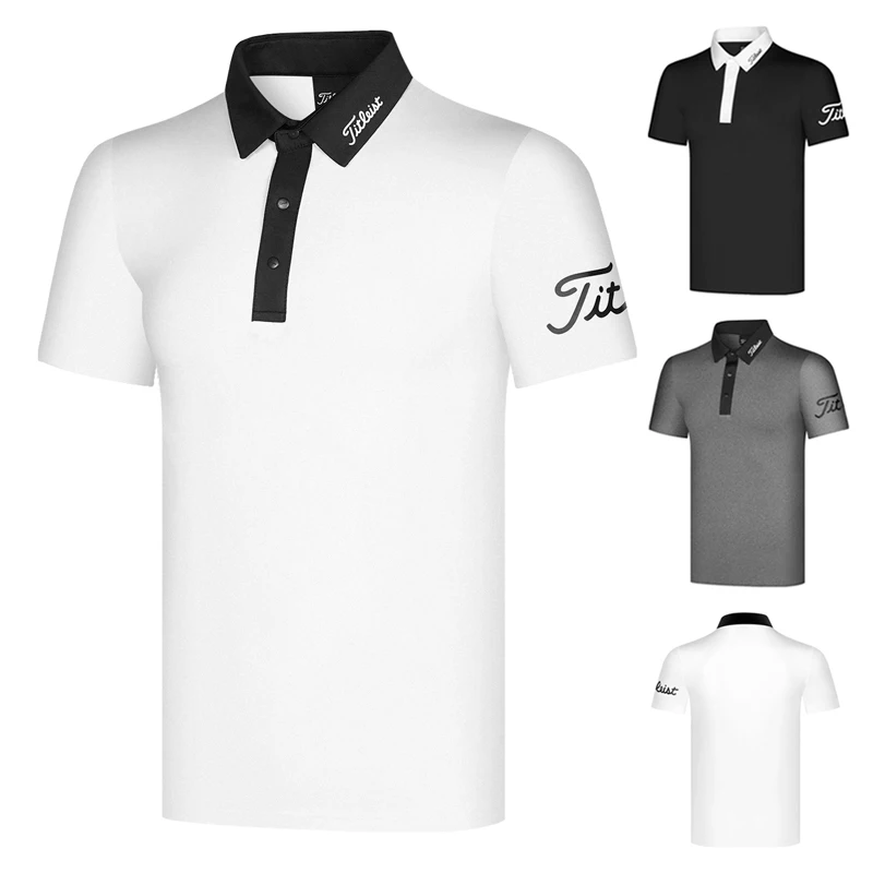 

Men's golf summer short-sleeved quick-drying breathable polo shirt casual T-shirt elastic loose jersey