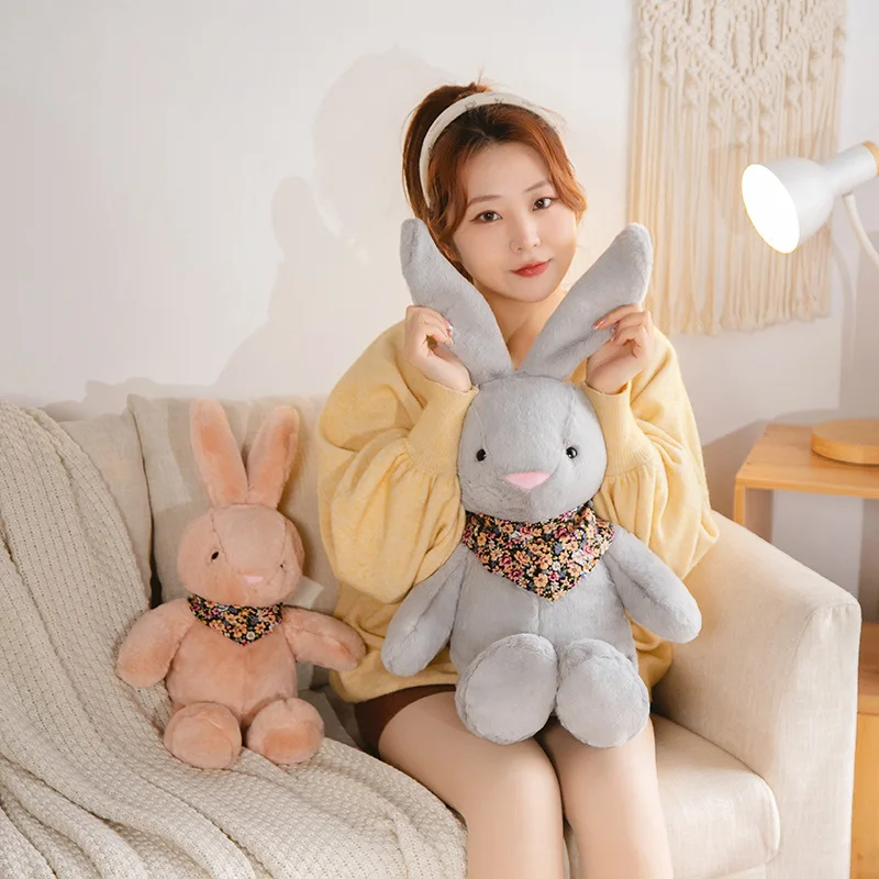 

50cm Rabbit Doll Pillow Soft Plush Toys Long Ears Bunny Appease Toy For Kids Stuffed Animal Sleeping Mate Toys Wedding Oranment