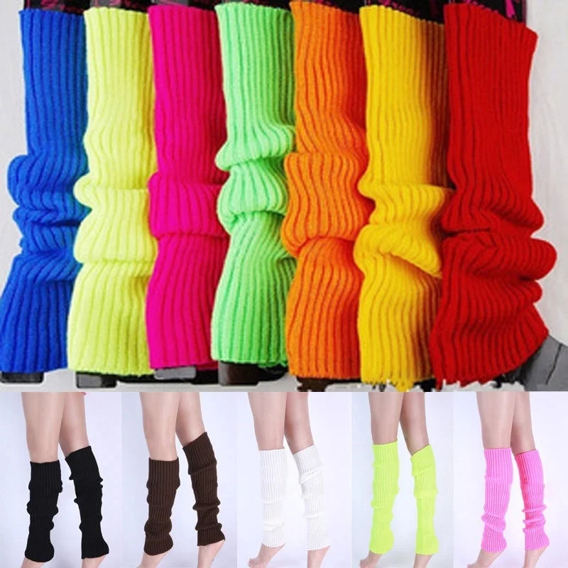 Korean Candy Color Sweet Girl Leg Warmers Knitted Foot Cover Women Solid Color Autumn Winter Stylish Elastic Long Tube Socks