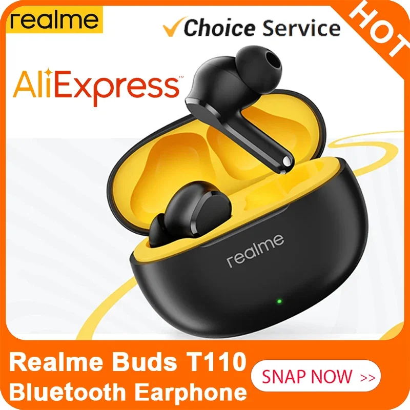 TWS-наушники Realme Buds T110 С шумоподавлением 38 часов работы IPX5