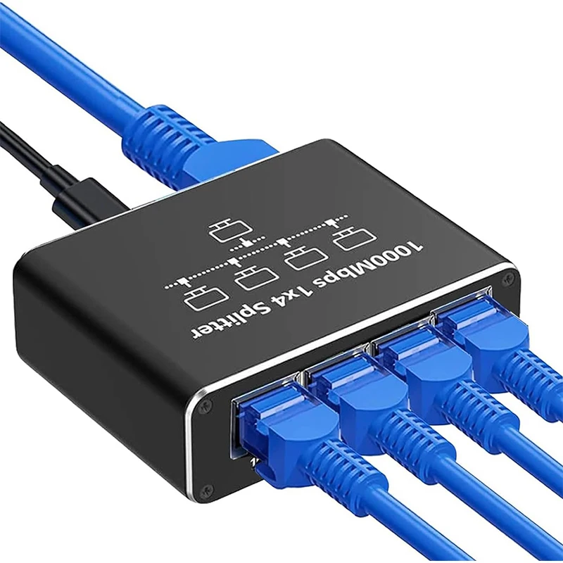 Gigabit Ethernet Switch Rj45 Splitter LAN Gigabit Extension Adapter 1000Mbps Network Connector For PC Laptop TV Box Router