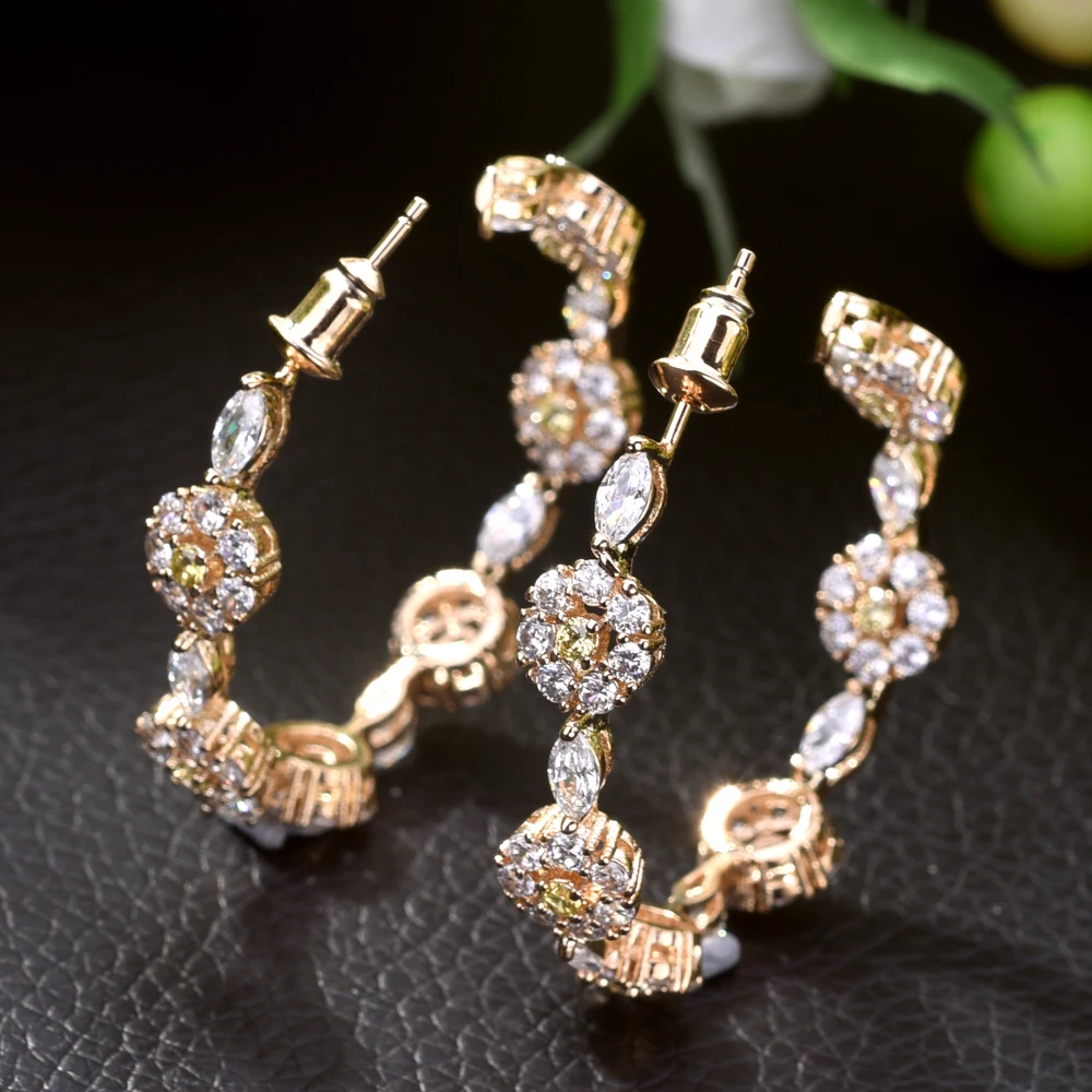 

Модные новейшие модные ажурные серьги-кольца для пирсинга с полным кубическим цирконием, очаровательные серебряные украшения для женщин, п...