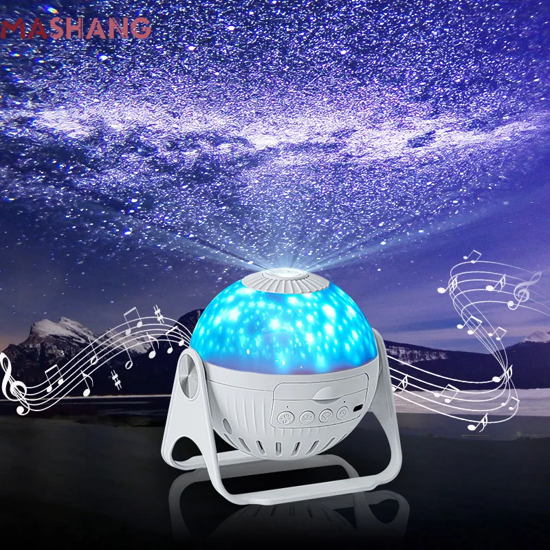 7 In 1 Led Stars Galaxy Projector Night Lights 360° Rotation Planetarium Projector Starry Sky Protection Lamp for Kids Room Gift