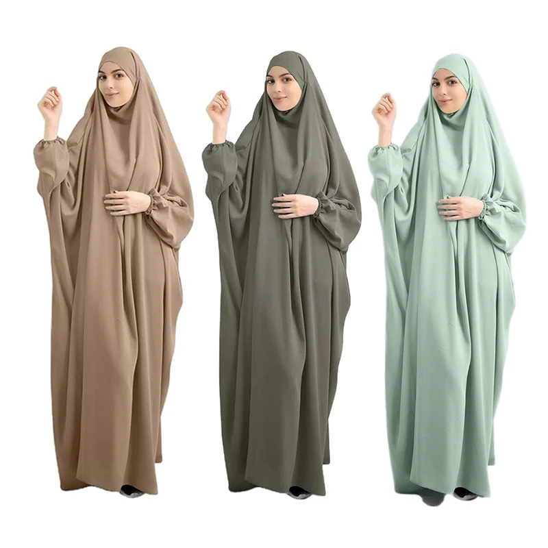 Jilbab цельный высококачественный ИД абайя для молитв мусульманский Рамадан