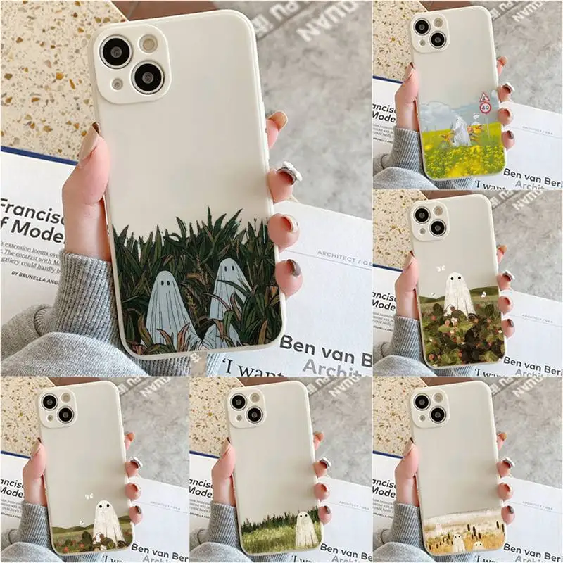 

Cute Ghost Phone Case For Iphone 7 8 Plus X Xr Xs 11 12 13 Se2020 Mini Mobile Iphones 14 Pro Max Case