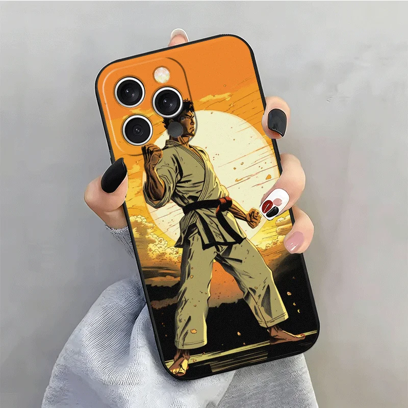 Фото Мягкий силиконовый чехол для iPhone 15 16 17 Pro Max с дизайном Тхэквондо и Кунг-фу, для моделей 17E 16E 14 Plus 13 Mini 12 11 Air 7 SE 8 №5
