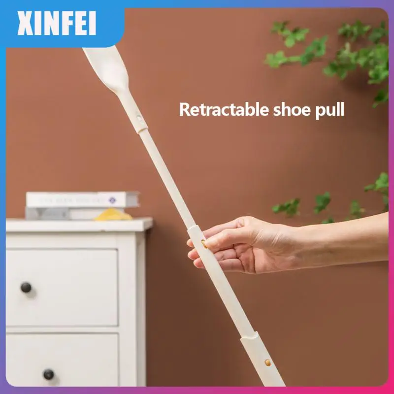 

Without Bending Over Shoe Horn Helper One Pull One Insert Hanging Ring Design Shoe Puller Spoon Shape Retractable Shoehorn