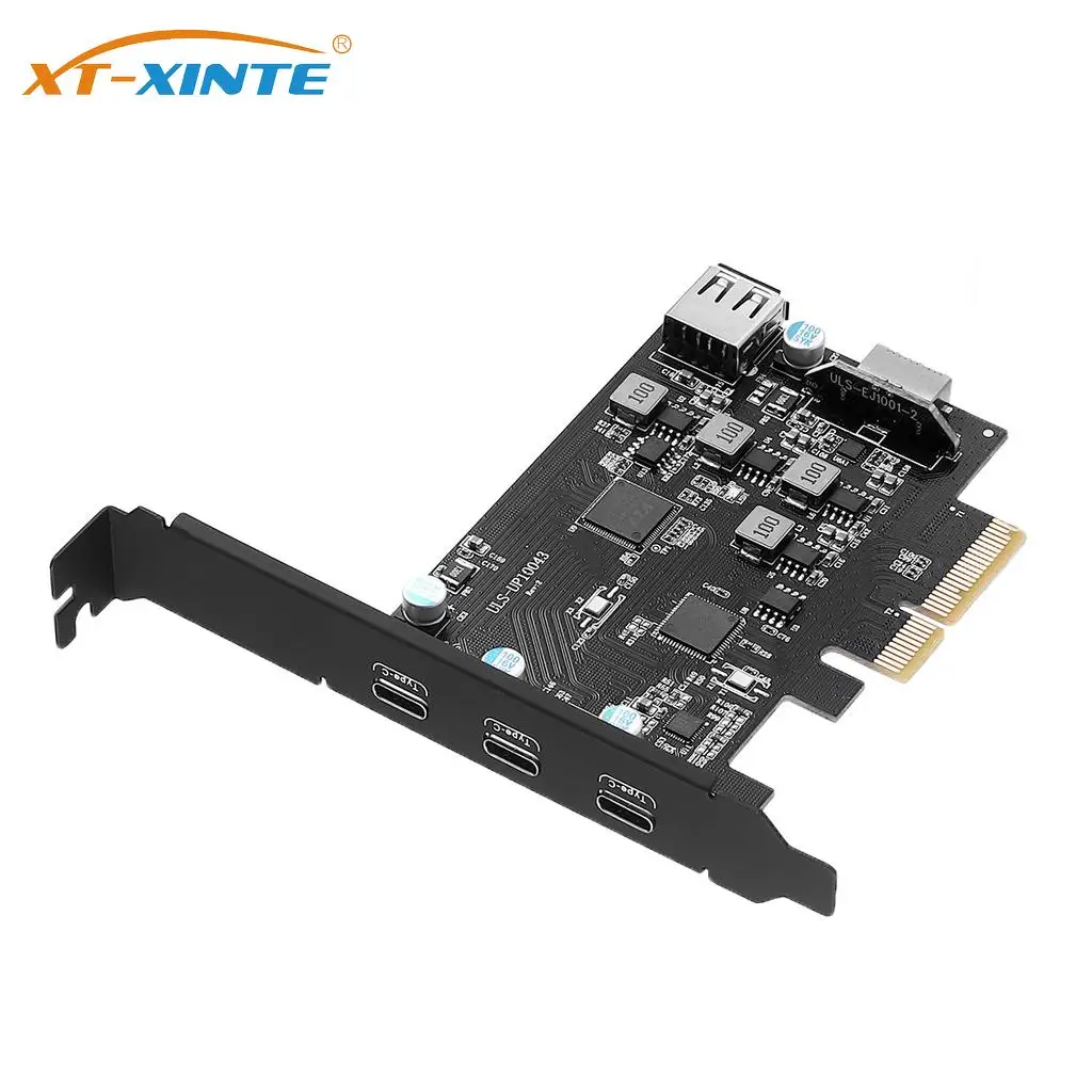 PCI-e к USB3.2 Gen 2 5 портов карта PCI Express карта адаптер USB C Тип E 19Pin заголовок для Type C передний адаптер для монтажа на панель