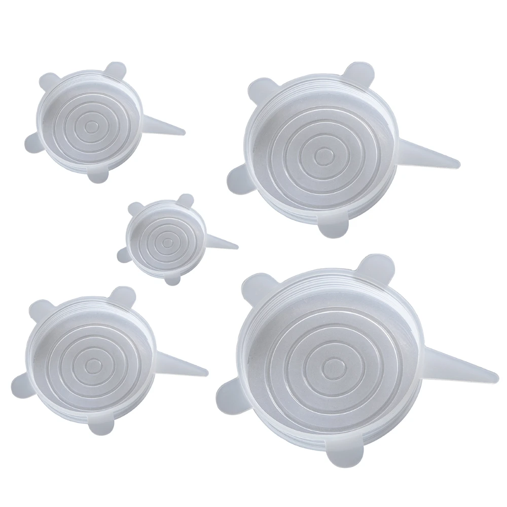 

Silicone Hermetic Kit With 5 Lids For Pots