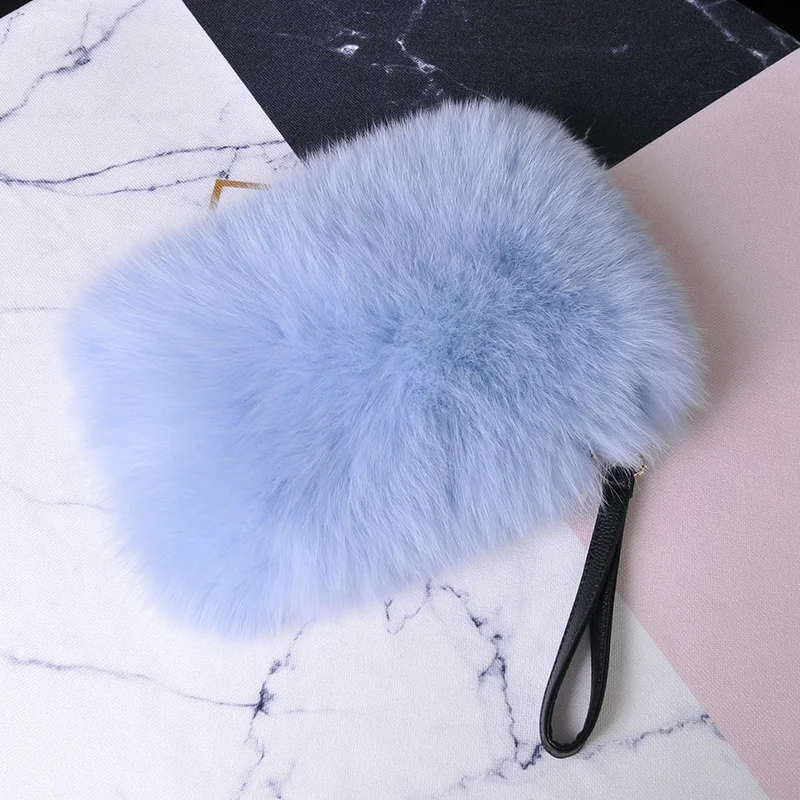 

Меховая удобная женская сумочка, качественная вечерняя сумка на одно плечо, для вечеринки и свадьбы, модные натуральные сумки через плечо с лисой