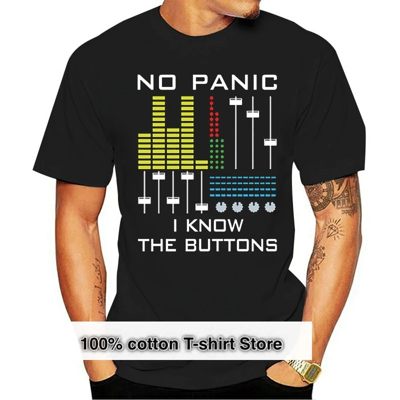 

Customized Dj Knob Volume Mixer Turntable Buttons T-Shirt For Men 100% Cotton Letters Male Tshirts Short Sleeve Top Tee