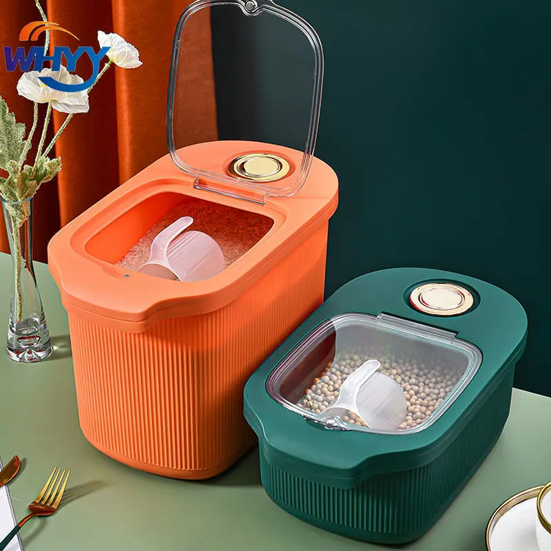 

WHYY Rice Bucket Storage Box Organizer Container Insect-Proof Moisture-Proof Sealed Grain Food Noodle Jar Kitchen Accessories