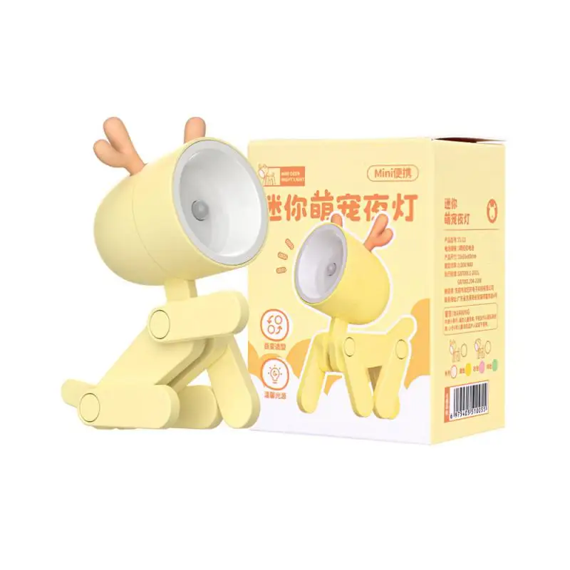 

Nightlight Cartoon Lamp Room Decor Mini Cute Dog Wholesale Bedroom Decor Led Light Newest Creative Eye Protection Lamps Foldable
