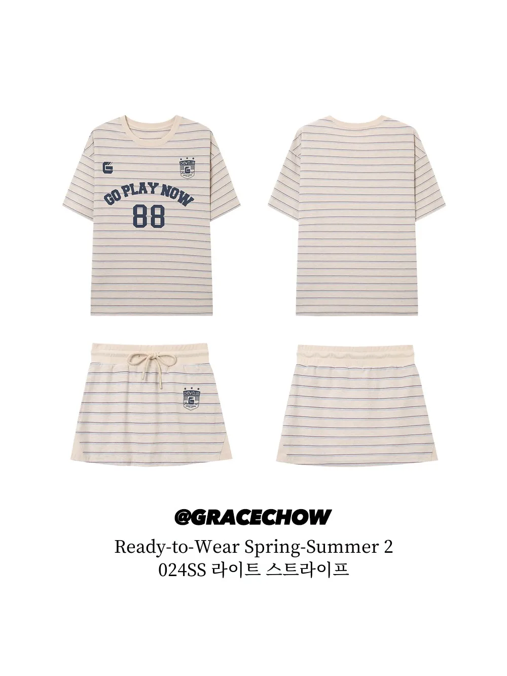 Женский летний комплект из двух предметов футболка с коротким рукавом и юбка |