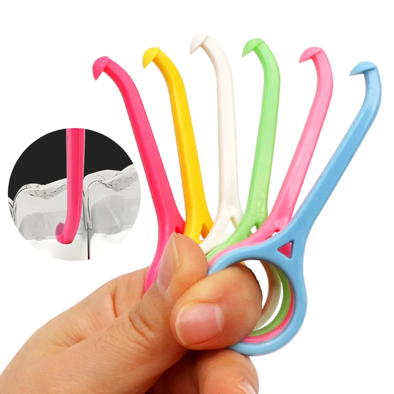 1pc/6pcs Dental Removal Plastic Hook Remove Invisible Removable Braces Tool Orthodontic Aligner Clear Aligner Oral Care