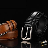 classic business belt men real cowhide pin buckle belt 2022 high quality new youth leisure trend design short travel pants belt