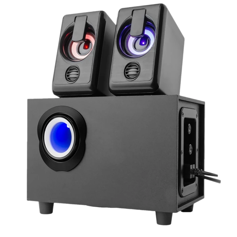 

Computer Speaker Stereo Multimedia Speaker System With Subwoofer With Rgb 3.5 Mm Audio Input Suitable For Pc Laptop