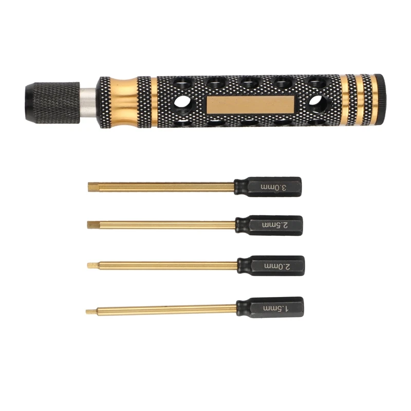 

6.35Mm 4 In1 Hexagon Screwdriver For RC Car Boat Airplane Helicopter FPV Drone Repair Tool