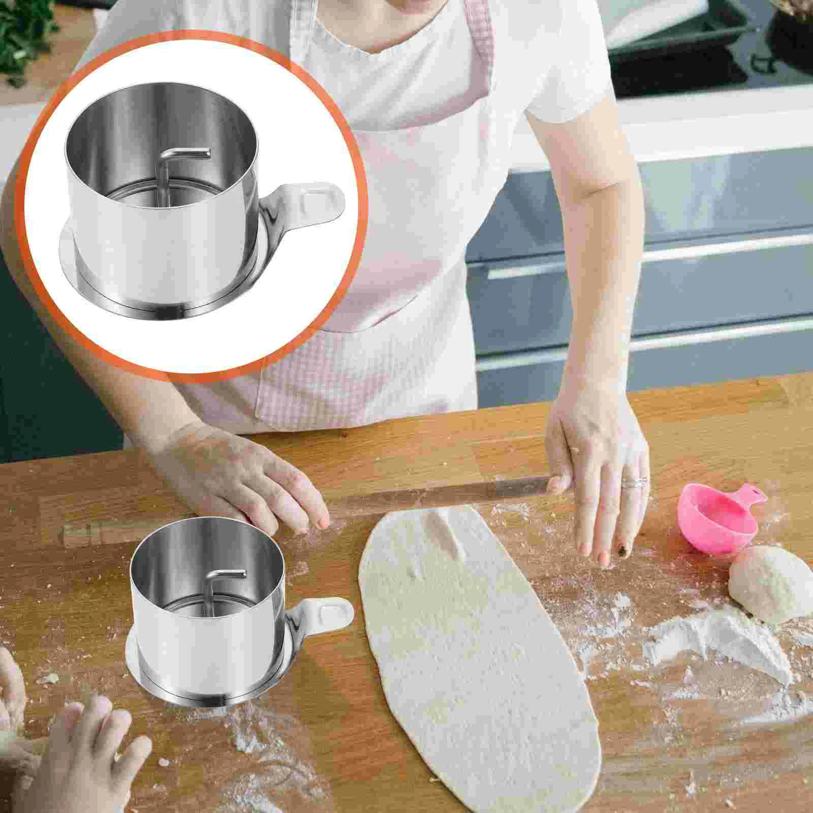 

Cake Baking Ring Rings Pan Molds Dessert Tart Mousse Pastry Perforated Set Steel Cookie Stainless Press Tools Musubi Out Cut