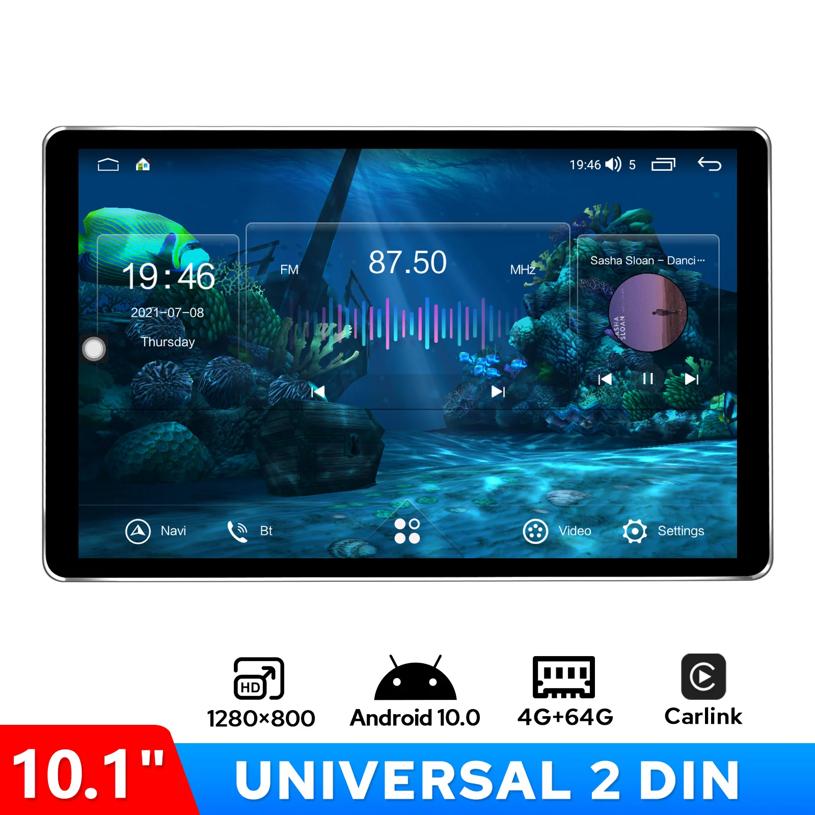 Автомобильный радиоприемник Joying универсальный мультимедийный видеоплеер на