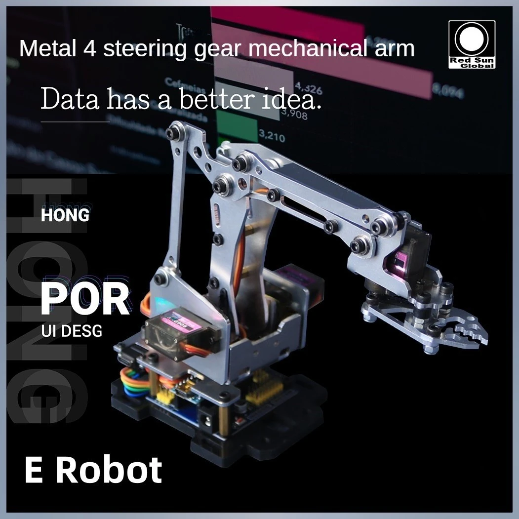 MeArm 4 DOF Robot Arm с MG90S металлическим сервоприводом для Arduino робототехники ручной