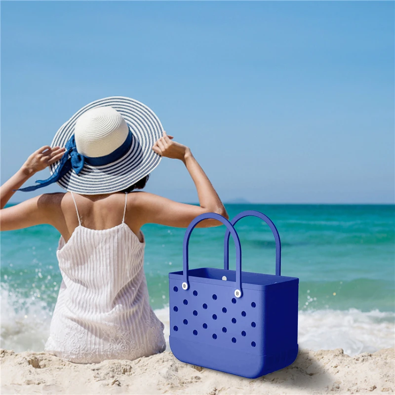 

2023 Summer Beach Bags Rubber Waterproof Sandproof Outdoor Tote Bag Portable Travel Storage Bags Sports Handbag Organization Box