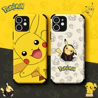 pokemon pikachu phone cases for iphone 13 12 11 pro max mini xr xs max 8 x 7 se 2022cute cartoons soft covers mobile phone