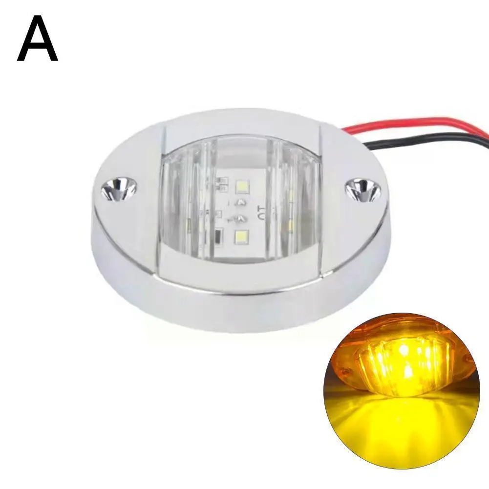 

1Pcs 6LED Stern Light Round ABS Cold White LED Tail Lamp 12V Accessories Waterproof Transom Boat Yacht Boat RV DC Marine X8R8