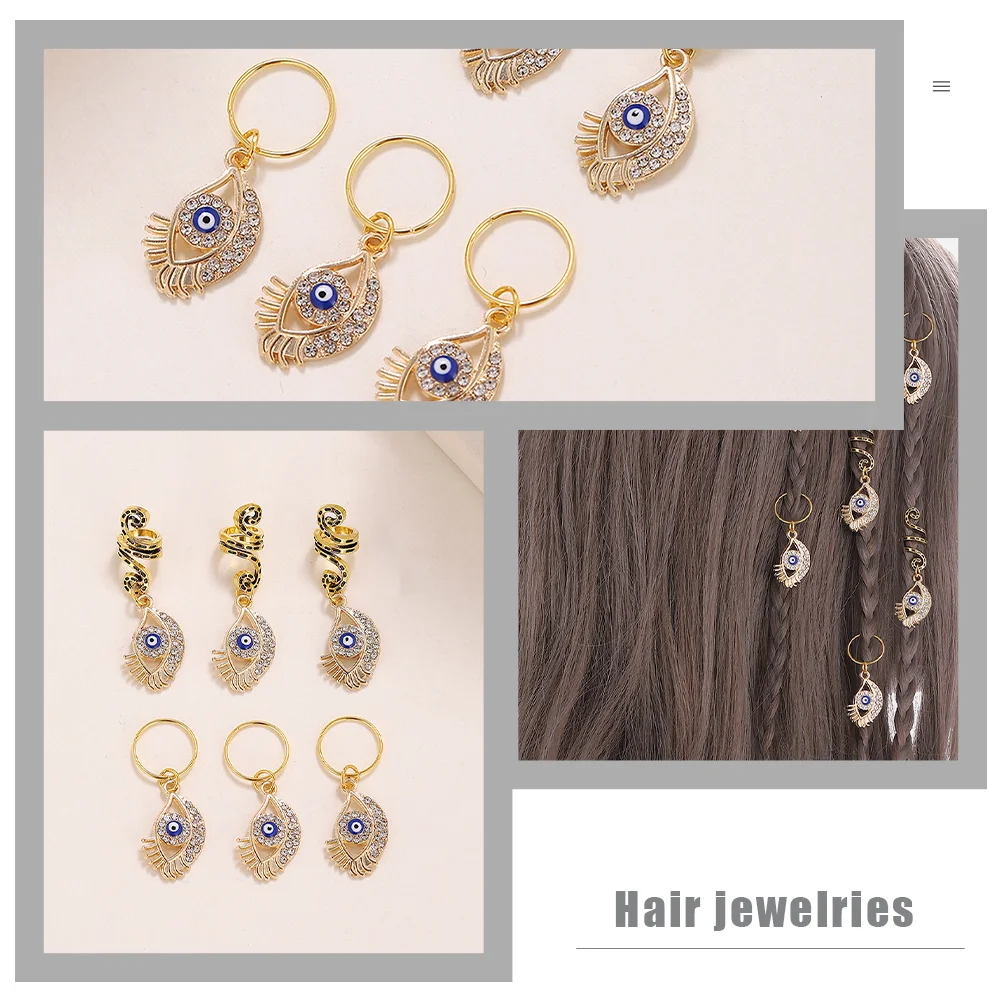 6 шт. европейские и американские косы в виде змеи кольцо для волос аксессуары