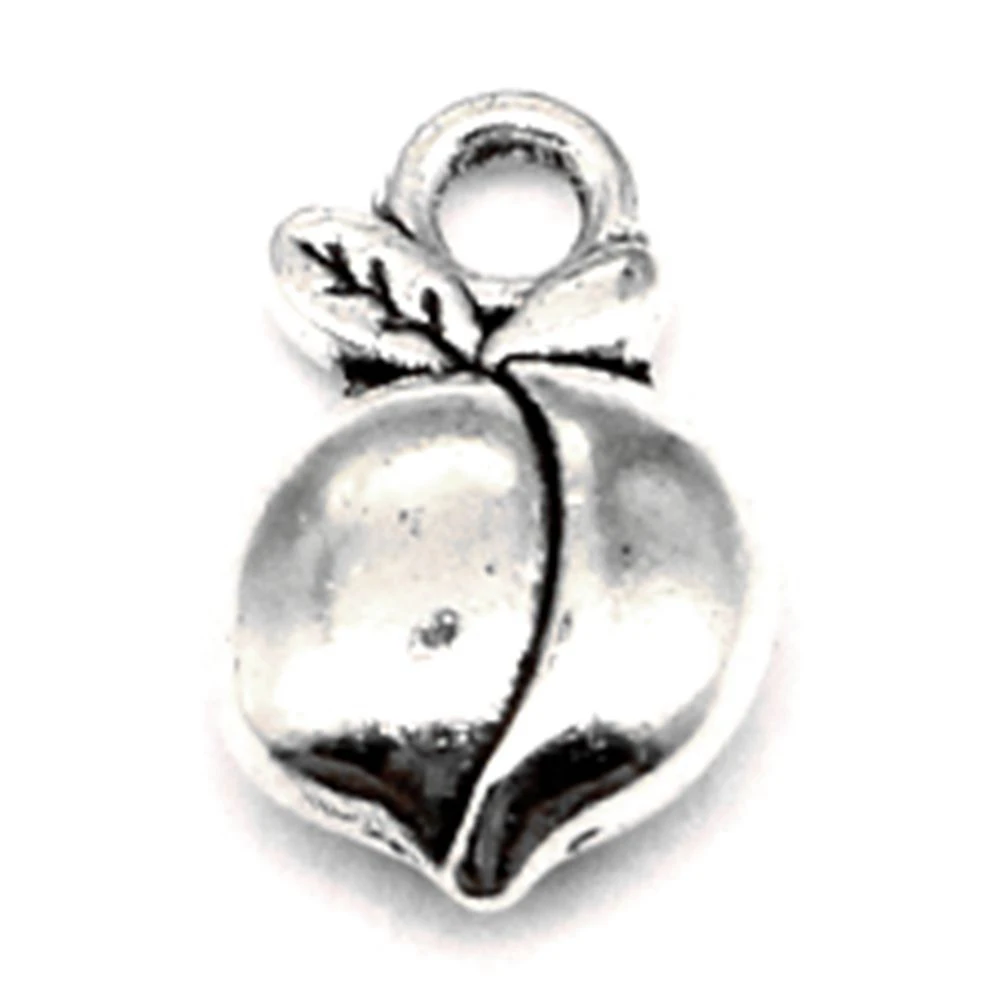 

100pcs Wholesale Jewelry Lots Peach Charms Pendant Supplies For Jewelry Materials 9x15mm
