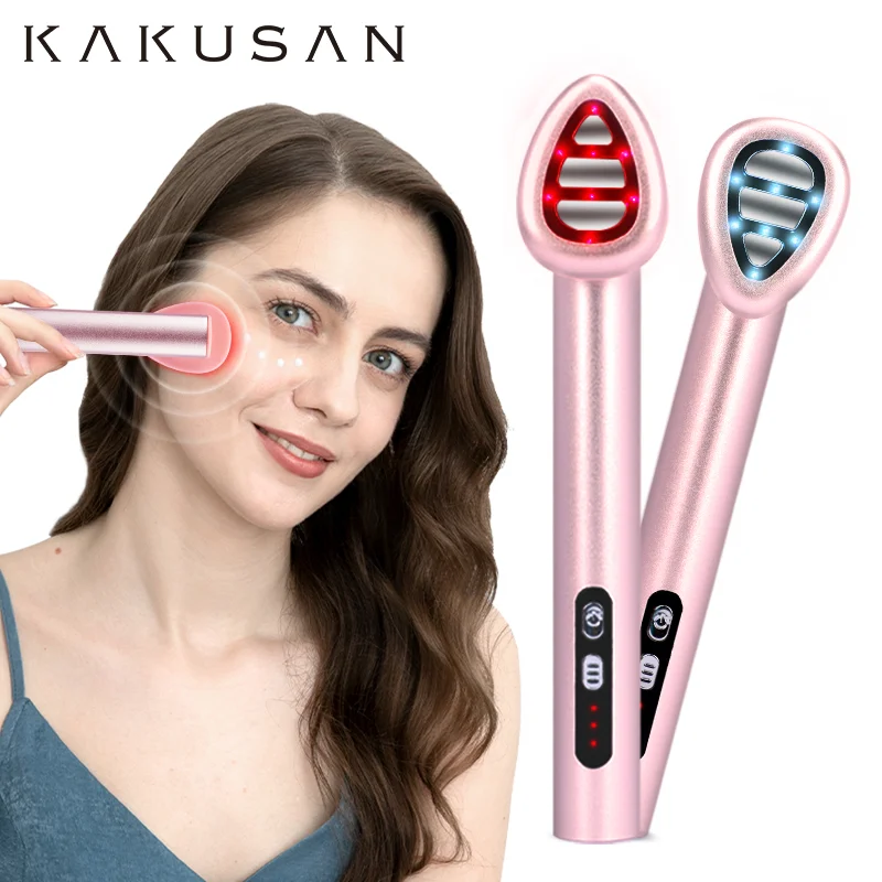 Фото KKS Beauty Device Подтяжка лица 4 в 1, светотерапия, микротоковый массажер для лица, EMS, горячий компресс, уход за кожей, светодиодная палочка для лица №1
