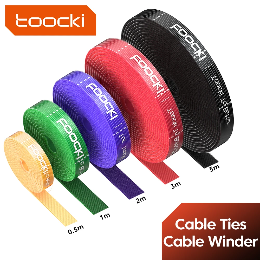 Toocki Cable Organizer Cable Management Tearable Organizador Cable Winder Ties Аксесуари для телефонів Wire Cord Organizer and Cables