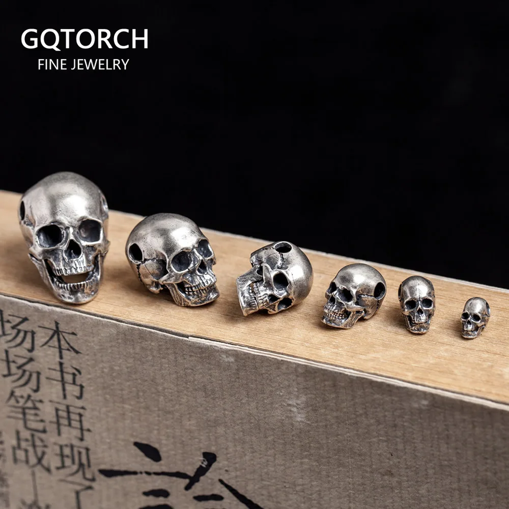 

S925 Sterling Silver Gothic Punk Rock Style Men Women Pendant Vintage Skull Pendant Fashion Jewelry