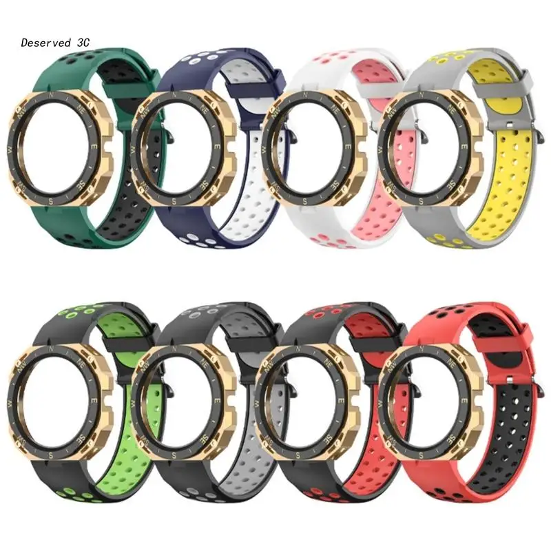 

Two-colour Silicone Watch Strap Band Men Women for Huawei GT Cyber