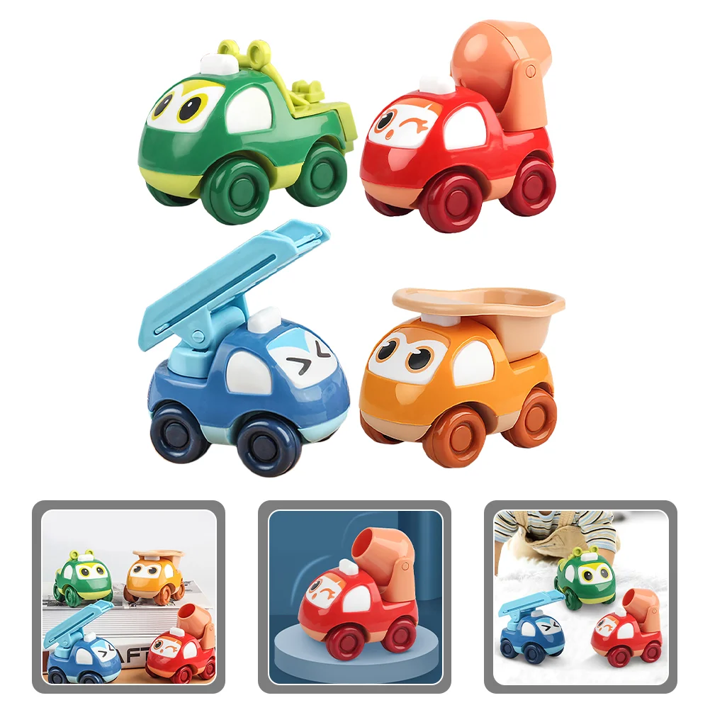 4 Pcs Cement Mixer Toy Toy Vehicles Mini Car Toys Set Kids Stem Sand Toys Kids Dumper Boys Car Toys Pull Back Cars Toys