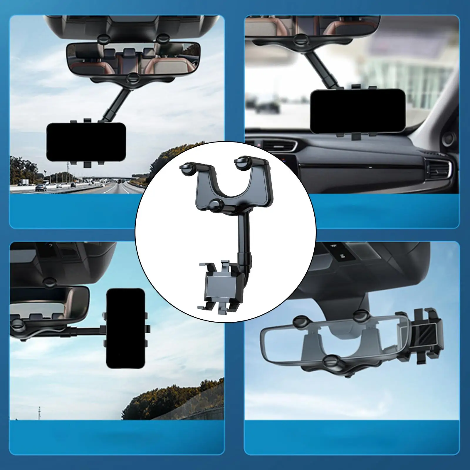 

Держатель для телефона для зеркала заднего вида с легким зажимом кронштейн для GPS навигации подходит для съемки