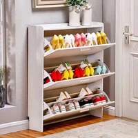 17cm ultra thin tipping bucket shoe cabinet household shoe cabinet multi function door cabinet storage artifact simple dustproof