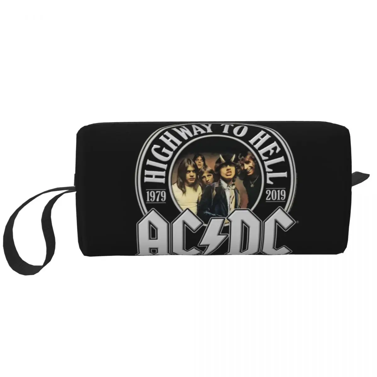 

Cute AC DC Travel Toiletry Bag Women Australian Blues Rock Cosmetic Makeup Organizer Beauty Storage Dopp Kit