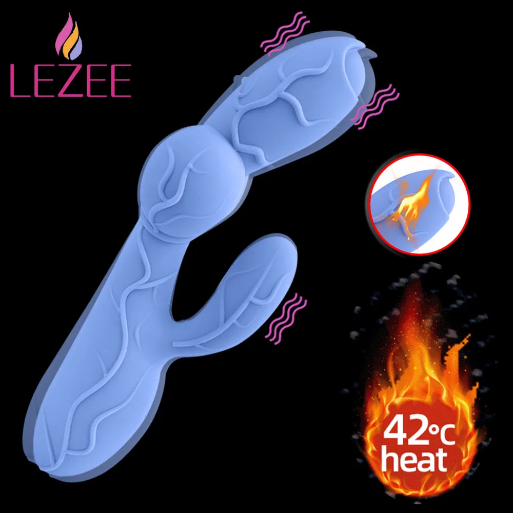 Беспроводной AV-фаллоимитатор LEZEE вибратор Кролик вибрирующий длинный пенис