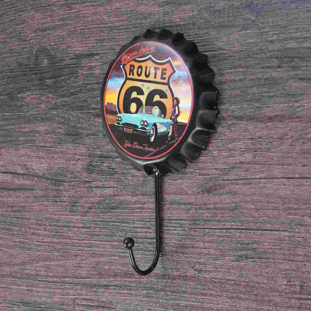 

1pcs Wall Hooks Retro Beer Bottle Caps Decorative Creative Wrought Iron Wall Hooks for Home Use Bar