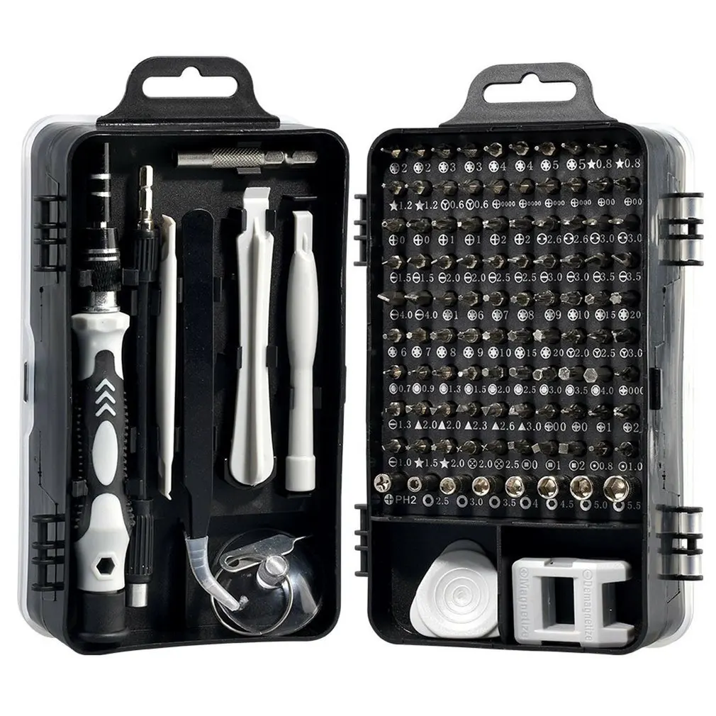 

115pcs Screwdriver Set Watch Mobile Phone Disassemble Repair Tool Mini Repair Tool Box Chrome Vanadium Steel Multi-function Tool