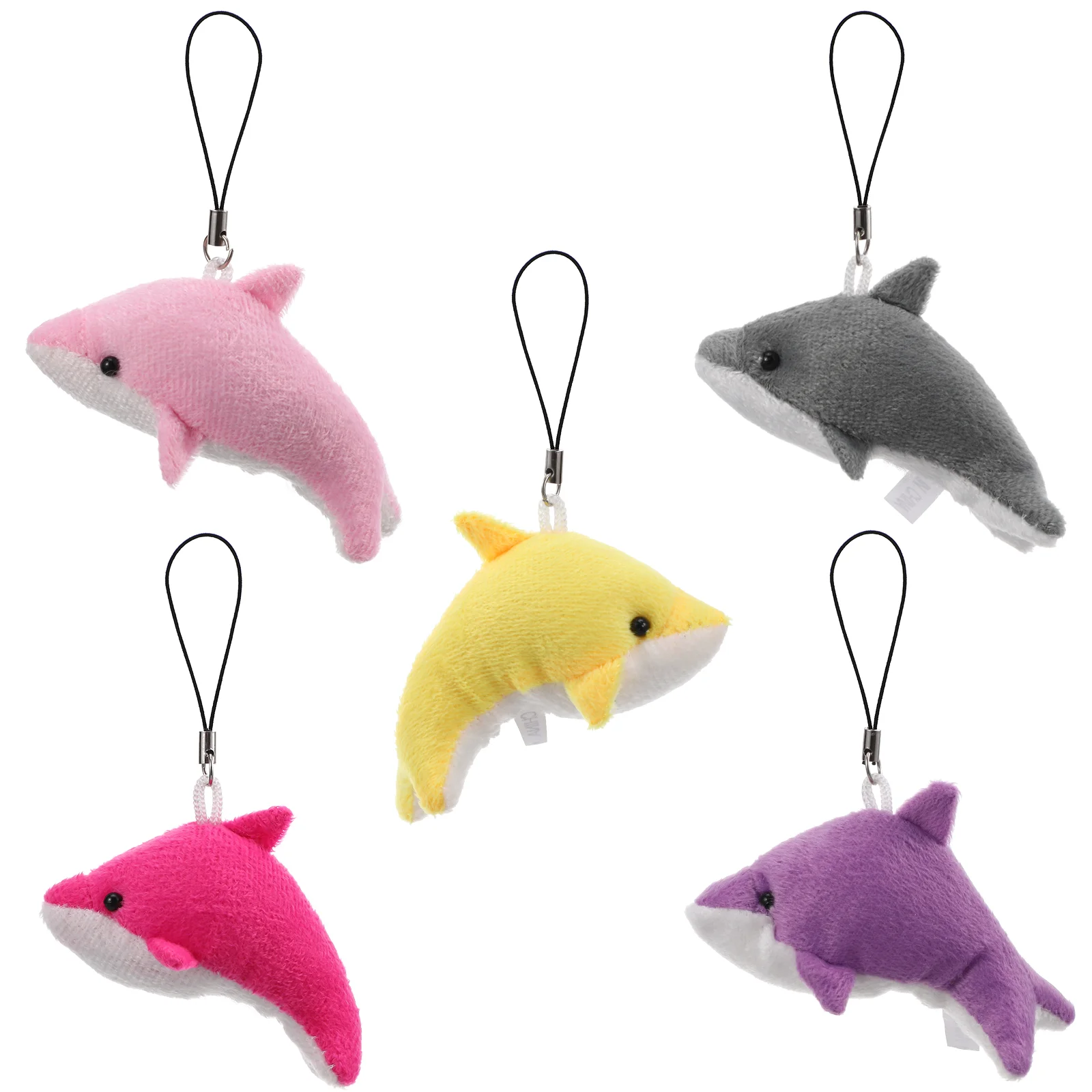

5pcs Plush Little Dolphin Pendant Plush Small Dolphin Decor Pendant for Key Bag Phone (Random Color) Xxl giant