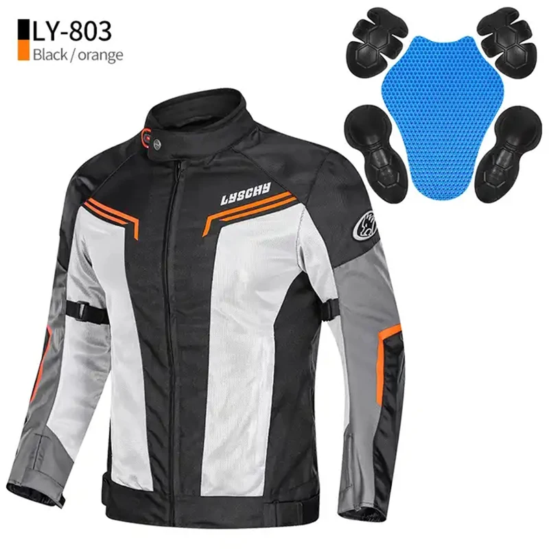 

Motorcycle Jacket Summer Men Breathable Anti-Fall Motorcycle Racing Jersey Mesh Body Protection Riding Clothing Moto Accessorise