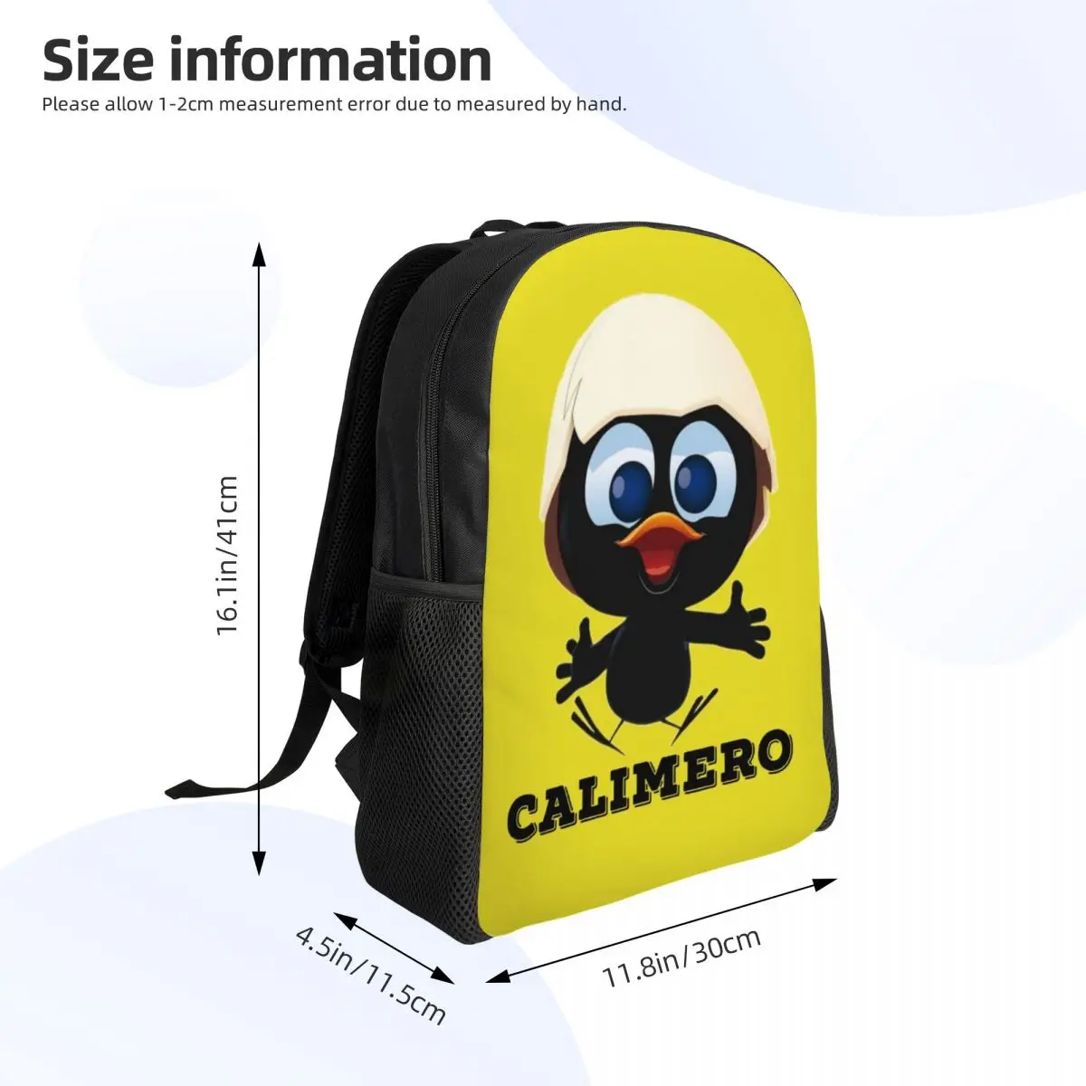 Рюкзаки с милым мультяшным цыпленком Calimero для женщин и мужчин водонепроницаемая
