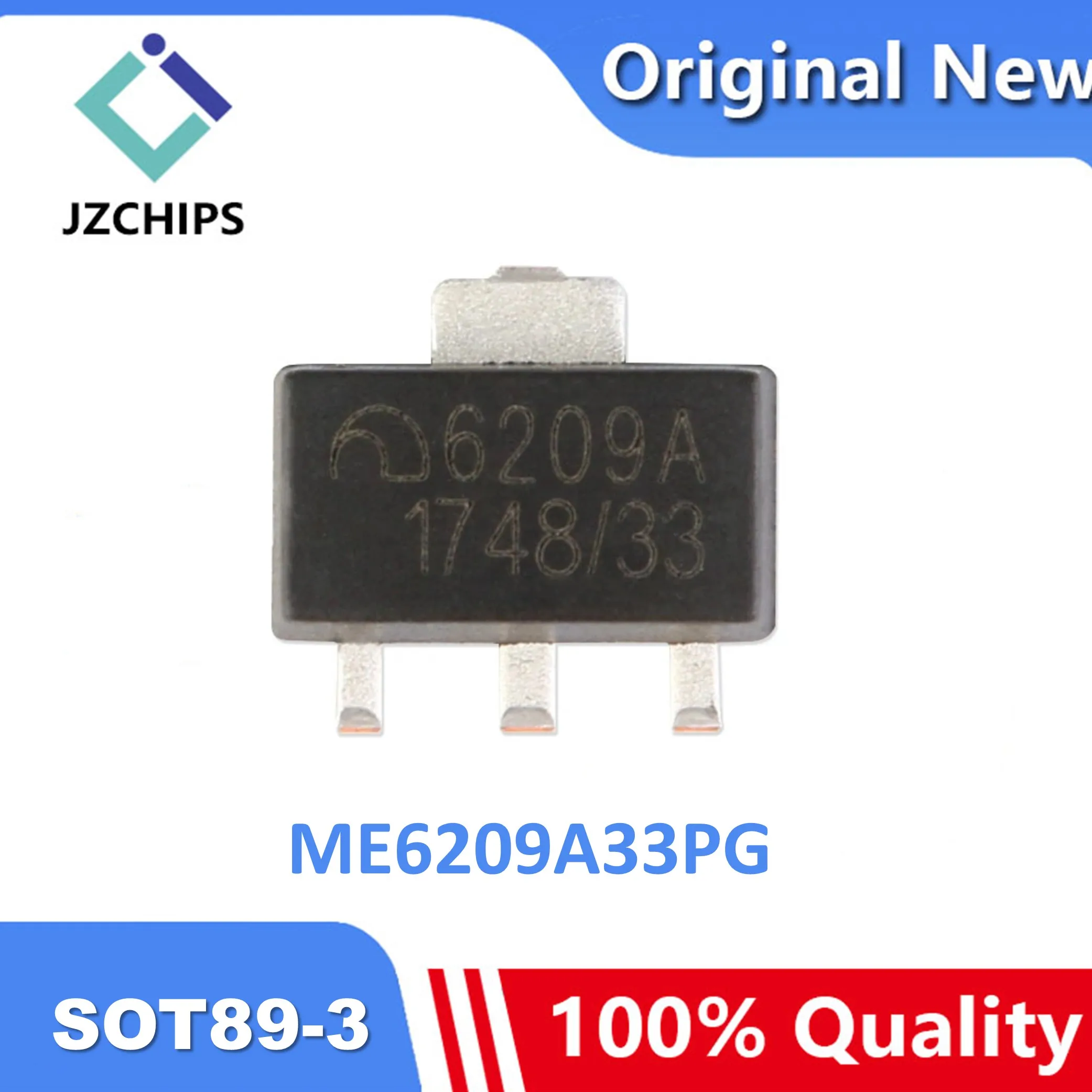 

10PCS ME6209A33PG Low Dropout Linear Regulator Original Genuine SOT89-3 New & Original
