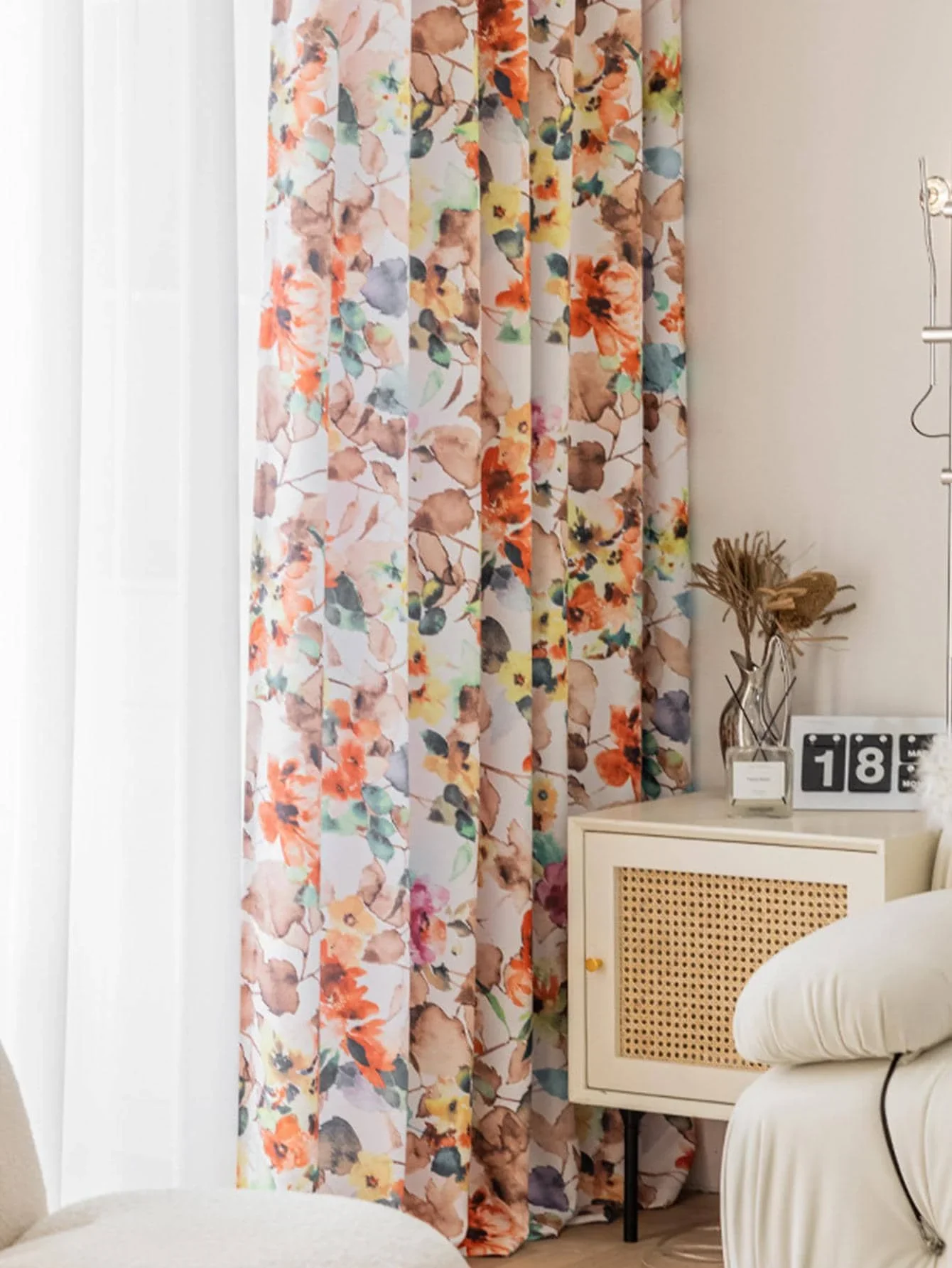 Полузатемняющие шторы для гостиной в американском сельском стиле шаохуа 1 шт.