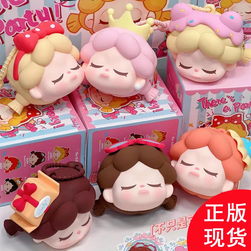 Подлинная слепая коробка Wendy There's A Party Series Kawaii Сумка для наушников Подвеска