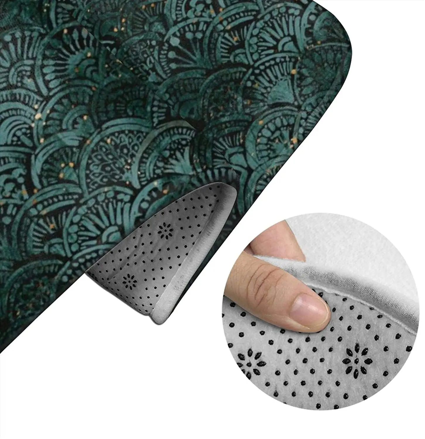 

Moody Mermaid Teal Black Bathroom Mat Sets 3 Piece Set Rugs Memory Foam Mat Set Toilet Seat Cover Bath Mat lid Cover