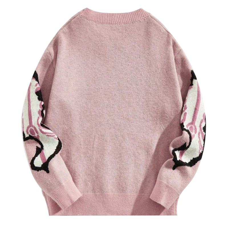 Traf 2024 Winter New Fashionable Versatile Hot Selling Women's Round Neck Hoodie y2k Skull Printed Warm Sweater