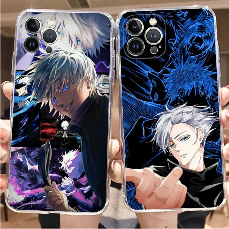

Jujutsu Kaisen Satoru Gojo Anime Phone Case For iPhone 8 7 6 6S Plus X SE 2020 XR XS 14 11 12 13 Mini Pro Max Mobile Case